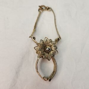 Vintage 50s gold glove scarf purse clip
